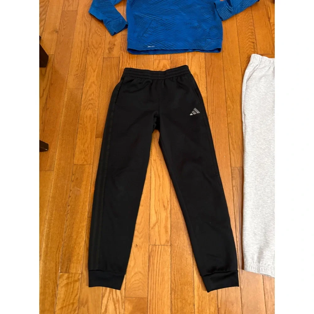Nike Adidas Boys Athletic Bundle 5pc XL Hoodies Dri-FIT Joggers Pants Blue Red